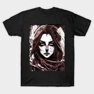 Metalhead Monochrome: Express Your Love for Metal Music with Our Dark and Powerful Art Collection T-Shirt